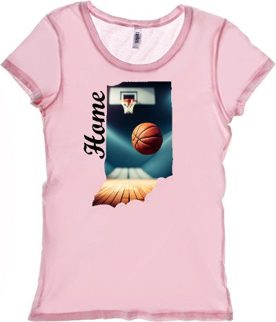 Indiana Basketball pink women's tee shirt